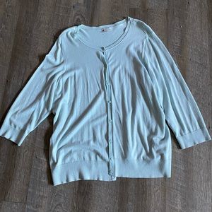 Light blue 3/4 sleeve sweater